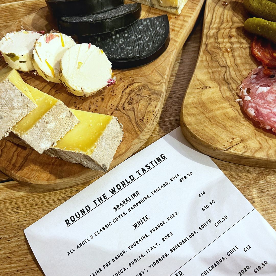 The Fleetville Larder cheese and wine tasting